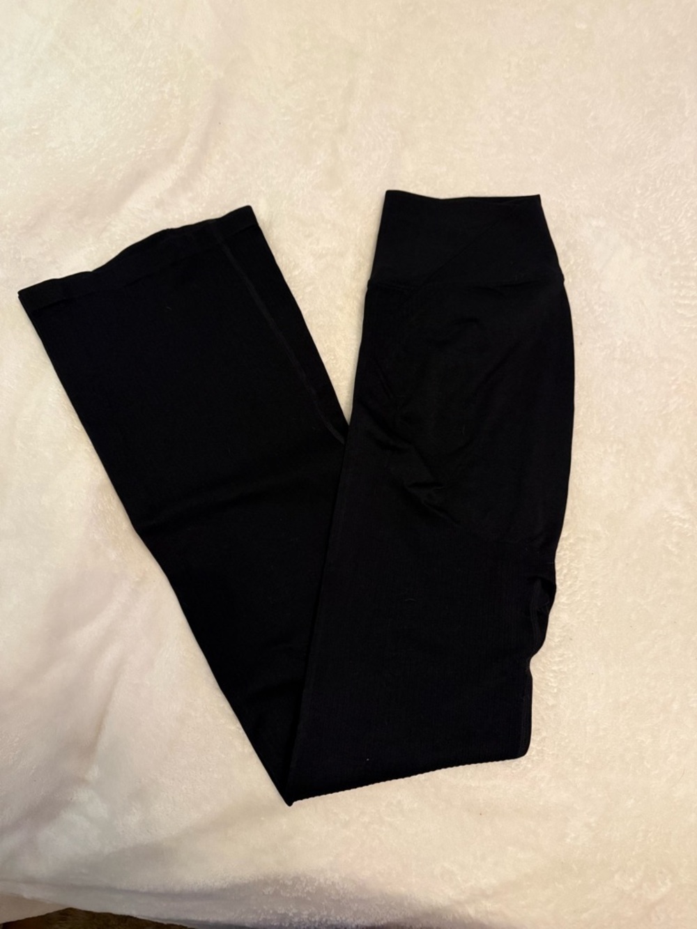 Wide Leg Knit Pants - Black